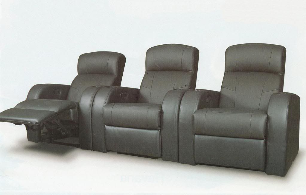 Cyrus Home Theater Seats Leather Three Chairs Seating eBay